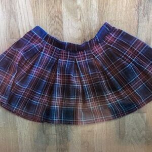 Plaid Kids Skirt - Blue and Red